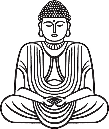 Illustration with Buddha