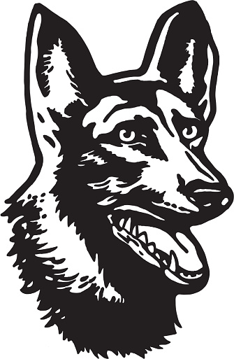 Illustration with headshot of dog