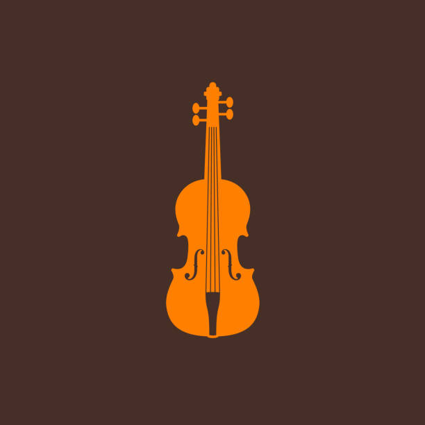 illustration mit violine - geige stock-grafiken, -clipart, -cartoons und -symbole