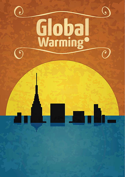 bildbanksillustrationer, clip art samt tecknat material och ikoner med image showing the effects of global warming - climate change background
