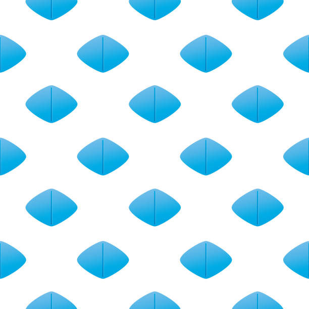 Impotence Tablets Seamless Pattern Vector seamless pattern of blue impotence pills on a white background. anti impotence tablet stock illustrations
