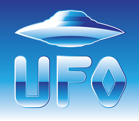 UFO in the sky with abbreviation