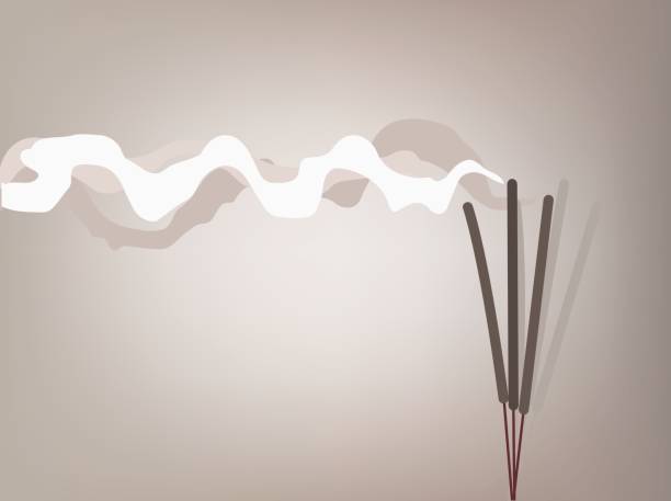 incense stick vector art illustration