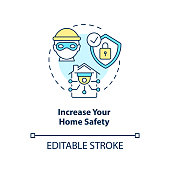 istock Increase your home safety concept icon 1332469028