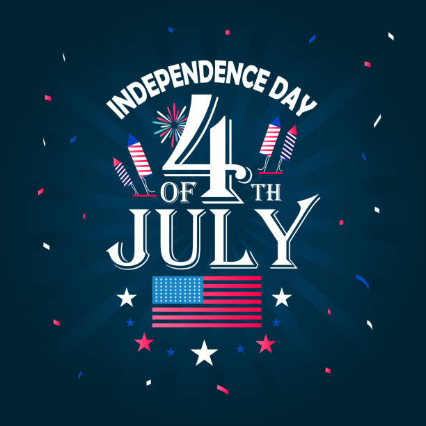 ilustraciones, imágenes clip art, dibujos animados e iconos de stock de día de la independencia 4 de julio. - july 4