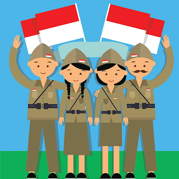 Independence Day Hari Pahlawan 17 Agustus 1945 Veteran Indonesia Fighter Stock Illustration Download Image Now Istock