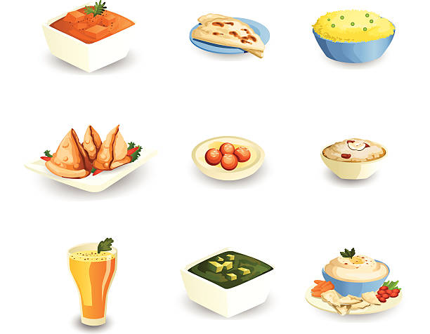 indische food - hummus stock-grafiken, -clipart, -cartoons und -symbole