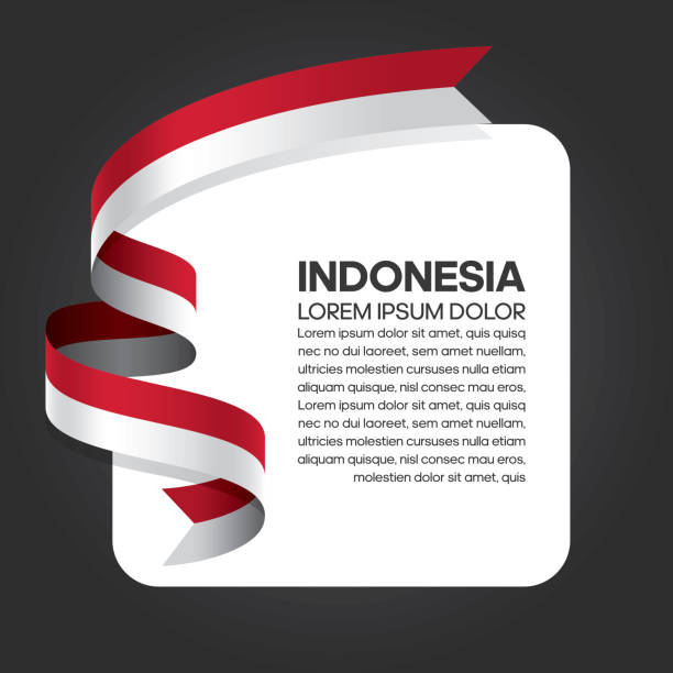 インドネシア国旗 イラスト素材