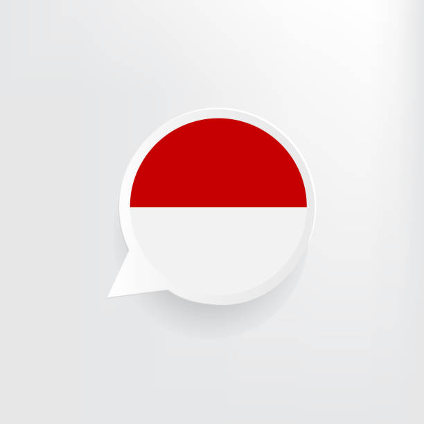印尼 標誌 語音 氣泡 - 印尼國旗 幅插畫檔、美工圖案、卡通及圖標
