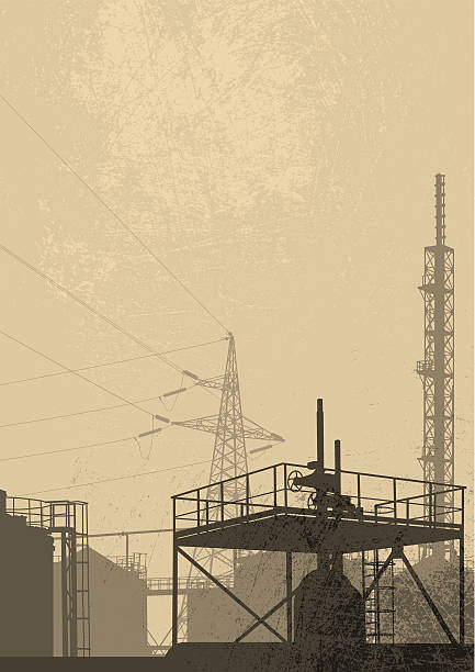 Industrial Background vector art illustration