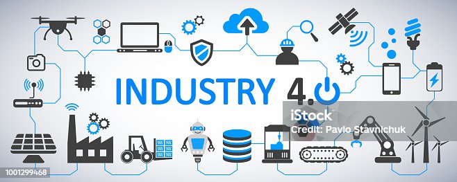 istock Industry 4.0 infographic factory of the future – vector 1001299468