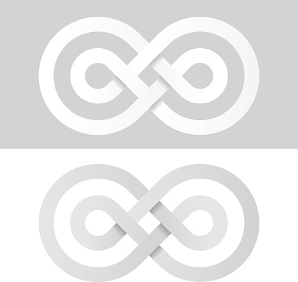 infinity eternity white paper symbol