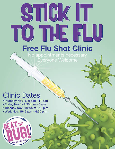 Influenza Shot Poster Template vector art illustration