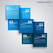 Info graphic with abstract squares in blue design vector eps 10