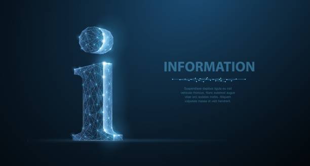 Info. Abstract vector 3d info sign isolated on blue background. Faq help, internet information, search web servise, support concept. Readme file, answer knowledge, data manual symbol. information sign stock illustrations