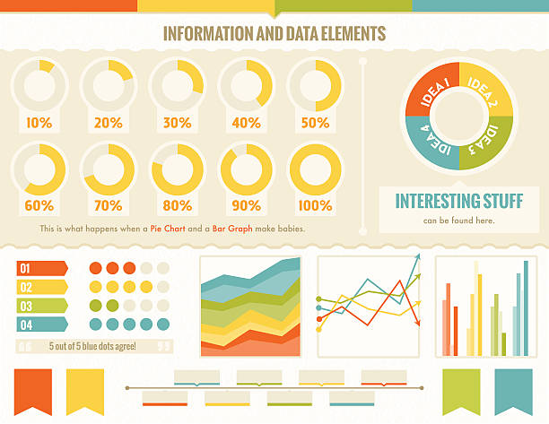 Infographic and Data Elements vector art illustration