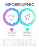 Infographic shapes circles abstract design plan.