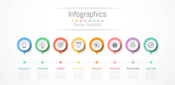 Infographic design elements for your business data with 8 options, parts, steps, timelines or processes. Vector Illustration. Infographic design elements for your business data with 8 options, parts, steps, timelines or processes. Vector Illustration. 8 9 years stock illustrations