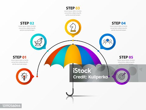 istock Infographic design template. Creative concept with 5 steps 1319256044