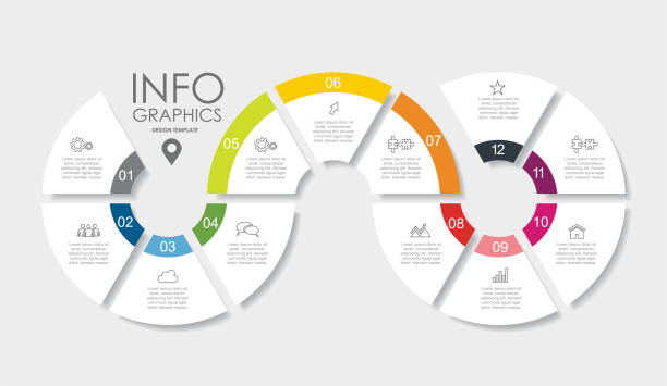 infographic design template with place for your data. vector illustration. - 動作 幅插畫檔、美工圖案、卡通及圖標