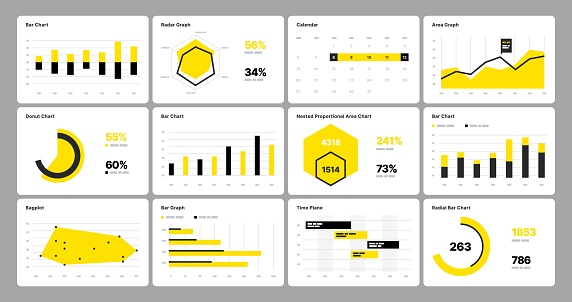 Infographic elements in white and black colors. Use in presentation templates, flyer, leaflet and corporate report.