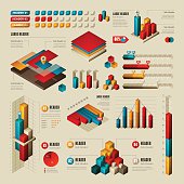 A set of modern rectangular infographic elements. EPS 10 file, with transparencies, layered & grouped, 