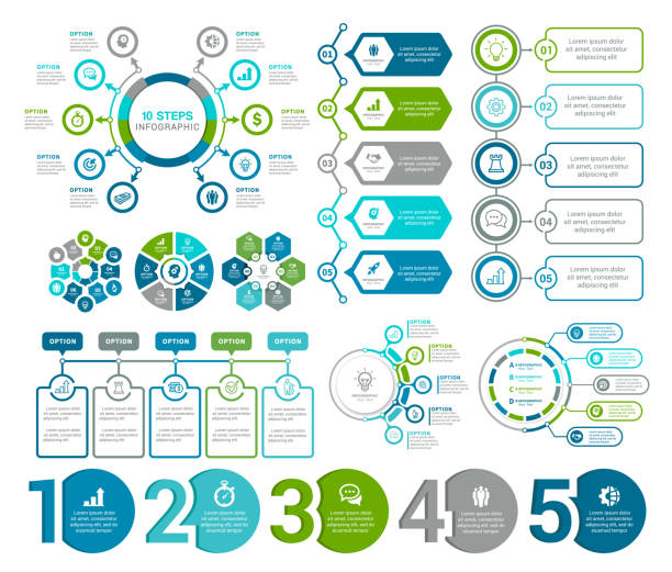 Infographic Elements Vector illustration of the infographic elements diagram stock illustrations