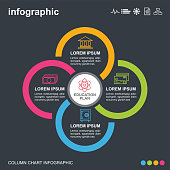 infographic, icon, business, step, timeline