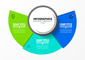 istock Infographic template with icons and 3 options or steps. Vector 1368405944