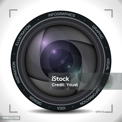 istock Infographics in Camera lens Style 1198122708