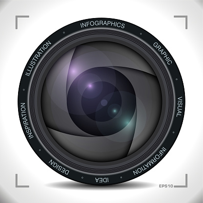 Infographics in Camera lens Style