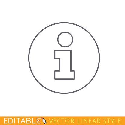 Information Symbol Editable Outline Sketch Icon Stock Information Symbol Editable Outline Sketch Icon Stock