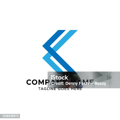 istock Initial K Letter Vector Stock Illustration Design Template. 1318518972