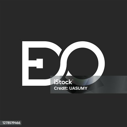 istock Initials letters EO logo monogram in the infinity shape, combination two letters E and O hipster emblem 1278519466
