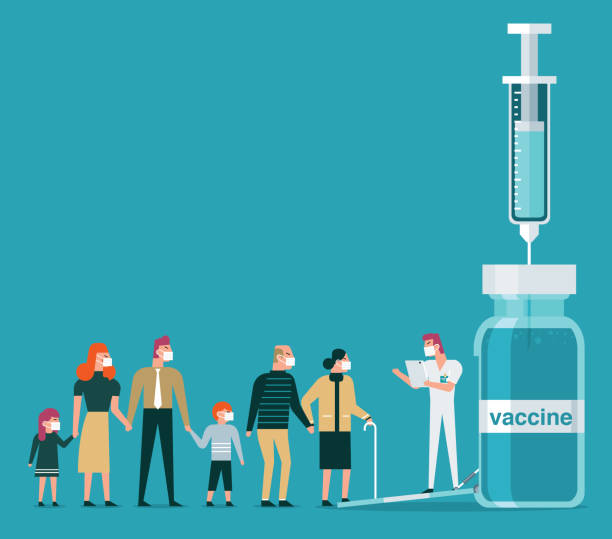 inject vaccine - COVID-19 vector art illustration
