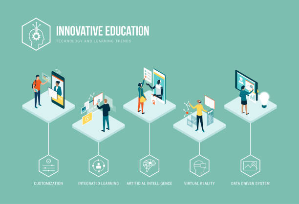 革新的な教育と学習の動向 - 大学生点のイラスト素材／クリップアート素材／マンガ素材／アイコン素材