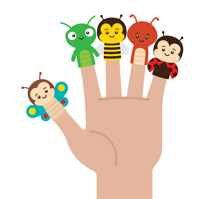 Insects Animals Finger Puppets Hand Kids Bugs Kawaii Characters
