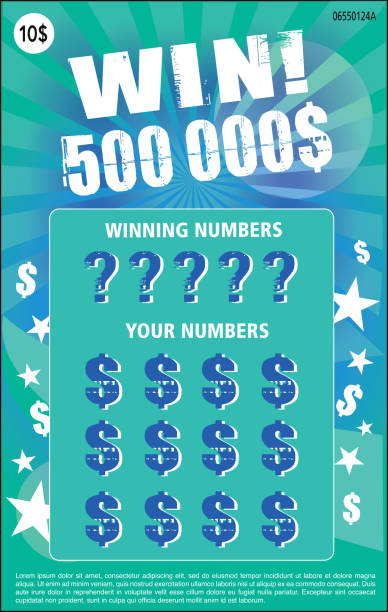 instant lottery ticket scratch off vector illustration instant lottery ticket scratch off vector illustration winning lottery ticket stock illustrations