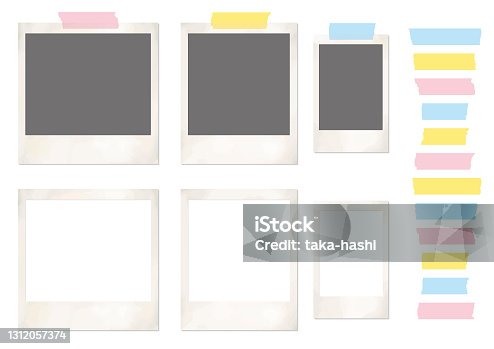 istock Instant photo frames and various masking tapes 1312057374