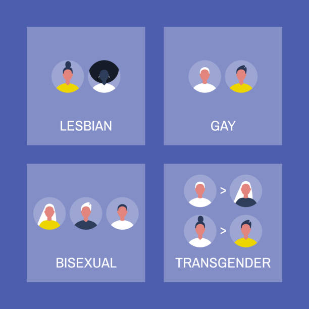LGBT instruction. Infographics of gay, lesbian, bisexual and transgender relations. Human rights. Diversity. Queer community. Flat editable vector illustration, clip art LGBT instruction. Infographics of gay, lesbian, bisexual and transgender relations. Human rights. Diversity. Queer community. Flat editable vector illustration, clip art web sex chats stock illustrations