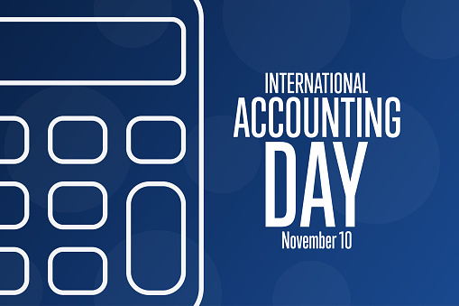 International Accounting Day. November 10. Holiday concept. Template for background, banner, card, poster with text inscription. Vector EPS10 illustration