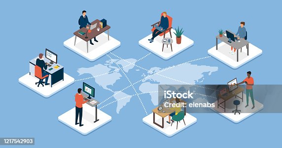 istock International business team connecting online together and teleworking 1217542903