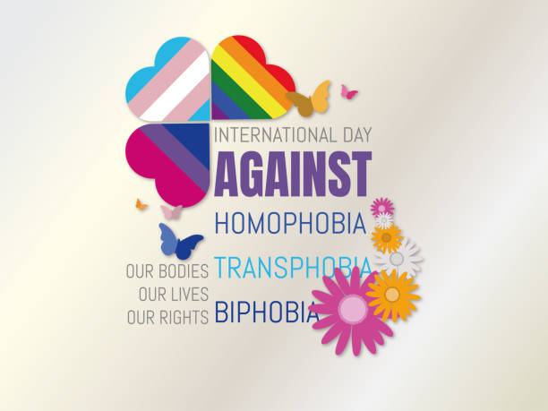 ilustrações, clipart, desenhos animados e ícones de dia internacional contra a homofobia, transfobia e biofobia - homofobia