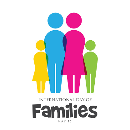 International Day of Families 15 May stock illustration