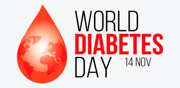 International event, World Diabetes Day 15 November, Vector illustration Poster for event World Diabetes Day in vector format national diabetes month stock illustrations