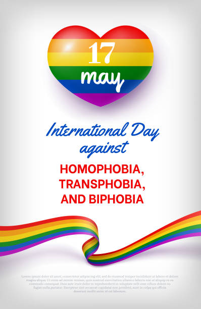 ilustrações, clipart, desenhos animados e ícones de feriado internacional contra homofobia, transfobia e cartão de bifobia - homofobia