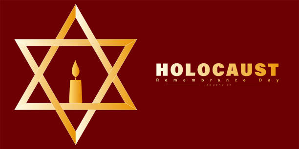 międzynarodowy dzień pamięci o ofiarach holokaustu - holocaust remembrance day stock illustrations