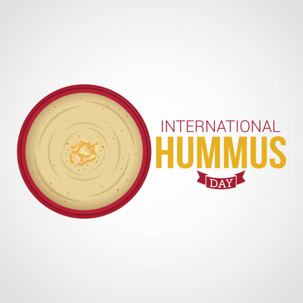 internationalen hummus-tag-vektor-illustration - hummus stock-grafiken, -clipart, -cartoons und -symbole