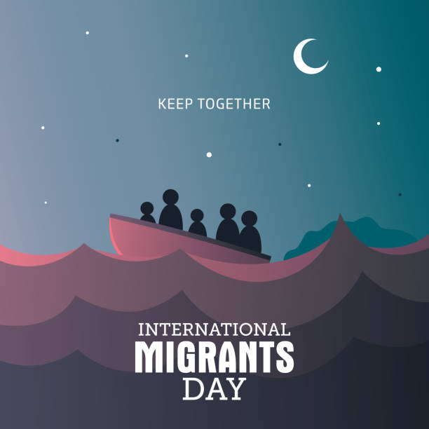 międzynarodowy dzień migrantów - migrants stock illustrations