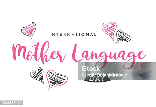 istock International Mother Language Day card. Vector 1366855420